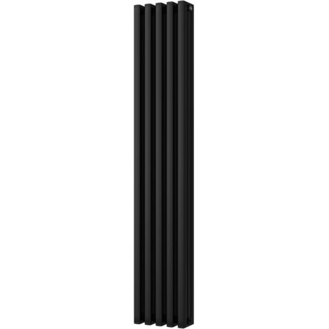 Temple - Black Vertical Square Tube Column Radiator H1800mm x W322mm