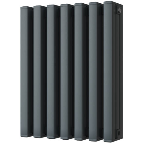 Temple - Anthracite Square Tube Column Radiator H600mm x W458mm