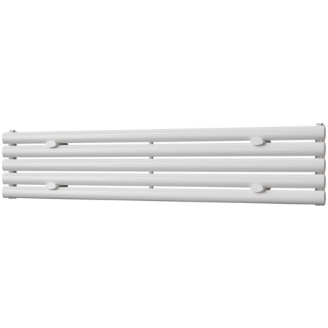 Omeara Axis - White Horizontal Radiator H290mm x W1400mm Single Panel (1/3)