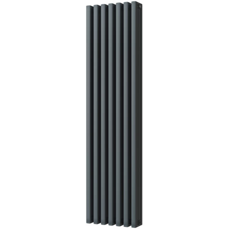 Temple - Anthracite Vertical Square Tube Column Radiator H1800mm x W460mm
