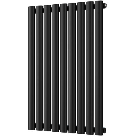 Omeara - Black Designer Radiator H800mm x W522mm Single Panel (1/3)