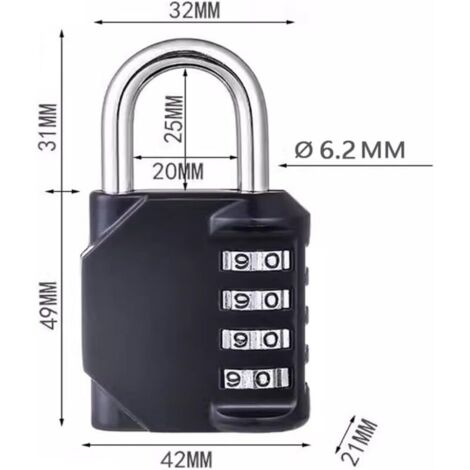 CozyTower Zahlen-Zahlenschloss für Aktenschrank, 3,8 cm (1-1/8 Zoll CozyTower Zahlen-Zahlenschloss für Aktenschrank, 3,8 cm (1-1/8 Zoll
