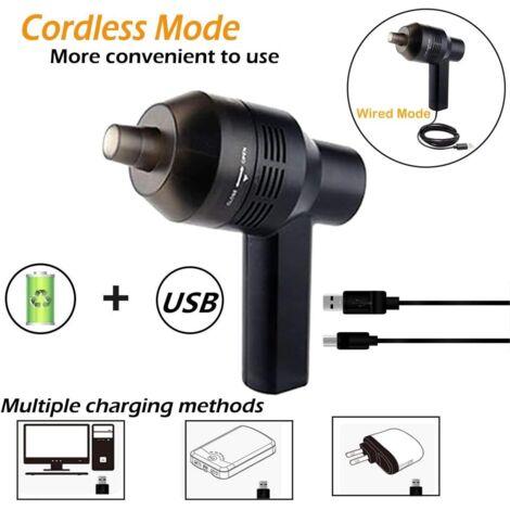 Computer Keyboard Vacuum Cleaner Powerful Rechargeable Mini Vacuum ...