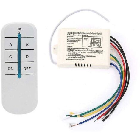Funkfernbedienung Schalter, 433MHz 220V 30A Drahtloser Türöffner Fernbedienung mit 2 Sender für Garagentore und Rollläden, Lichtsteuerung