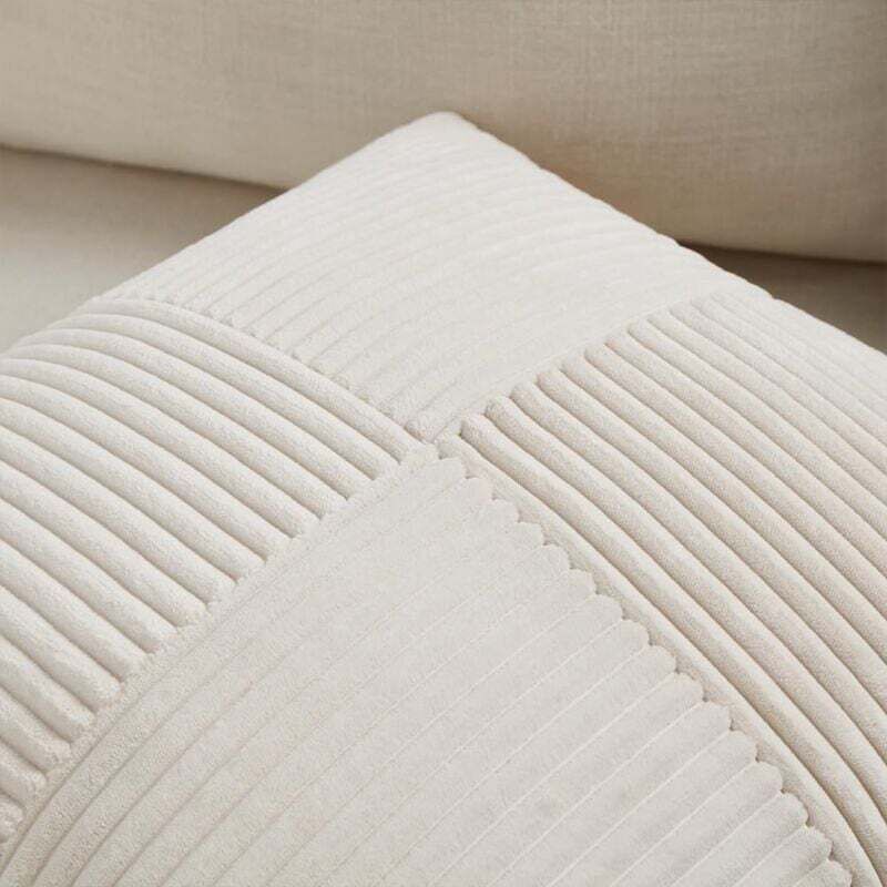 Homey COZY Federa Per Cuscino In Velluto Beige Chiaro | 30,5x50,8 Cm, Morbida Con Cerniera