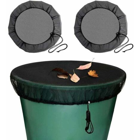 3 Coperture In Rete Per Botti Di Pioggia – Diametro 57 Cm Con Cordoncino, Anti Foglie E Insetti, Colore Nero