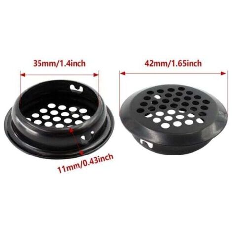 2 Rosette Di Ventilazione Rotonde In Acciaio Inox, Diametro 9,5cm, Con Valvola Apribile, Per Forno A Gas, Barbecue, Pollaio E Camper, Argento
