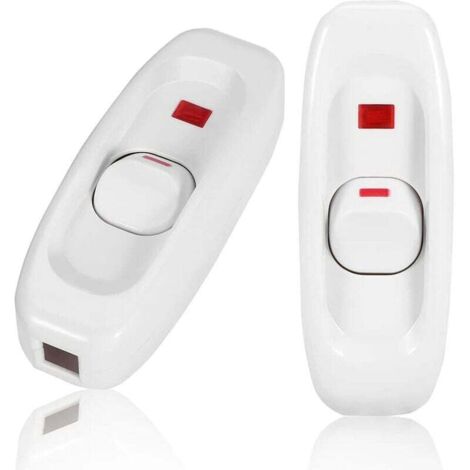 Interruttore lampada da comodino AC 250V 10A in linea ON/OFF tavolo lampada da tavolo cavo interruttore cavo con indicatore luminoso a LED