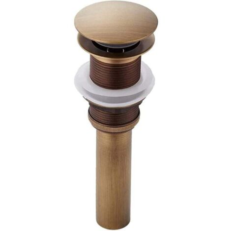 2 Tappi A Molla Pop-Up Click Clack In Ottone Per Lavabo - Diametro 38mm, Antiruggine E Facili Da Pulire - 5