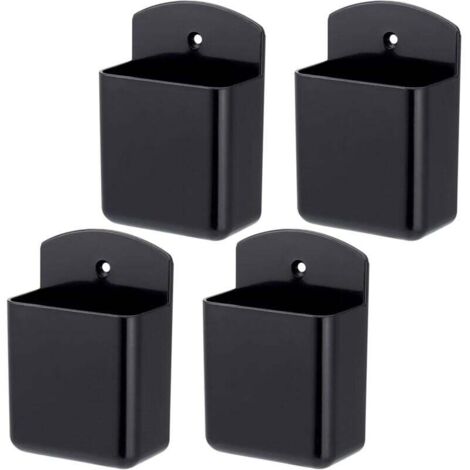 SagaSave Scatola Portaoggetti Da Parete Per Telecomandi – Con Foro Di Ricarica – ABS, 11,5x8x2,5 Cm (Blu E Grigio, 2 Pezzi)
