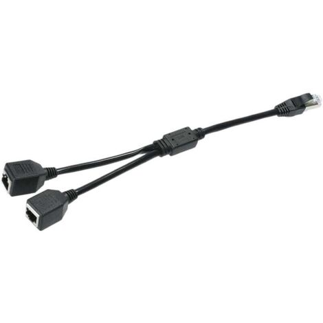 Adattatore RJ45 Maschio Femmina Cat.6 UTP Angolato Verso L'alto A 90 Nero Delock 31