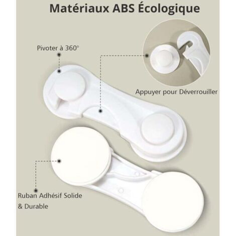 Chiudi Cassetti Bambini Blocca Cassetti Per Bambini - 2 Pezzi | Sicurezza Per Frigoriferi, Armadi E Elettrodomestici | Adesivo Forte Chiudi Sportelli Per Bambini