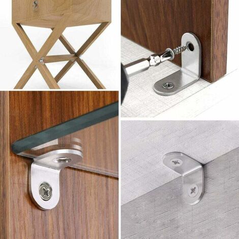 MHMYDZ 8 Pezzi In Acciaio Nero Opaco"L" Staffa Angolare Staffa Angolare - Foto 5