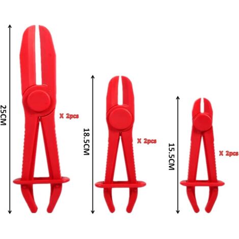 Set di 6 fascette stringitubo - Morsetto rosso per tubo del carburante