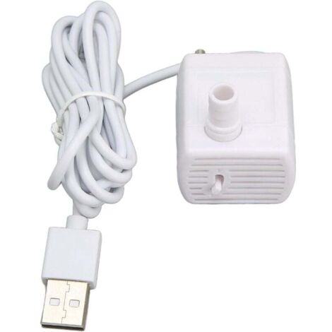 ZVD Bomba de agua pequeña de 5 V, bomba de fuente USB, bomba silenciosa para fuente de mascotas, blanca (1/4)