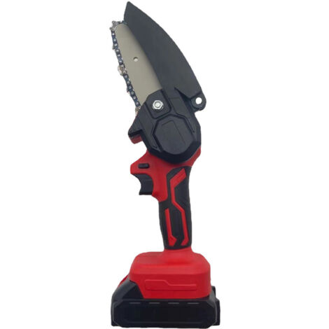 Mini motosierra inalámbrica de 4" con cargador y 1 batería para cortar madera y podar ramas