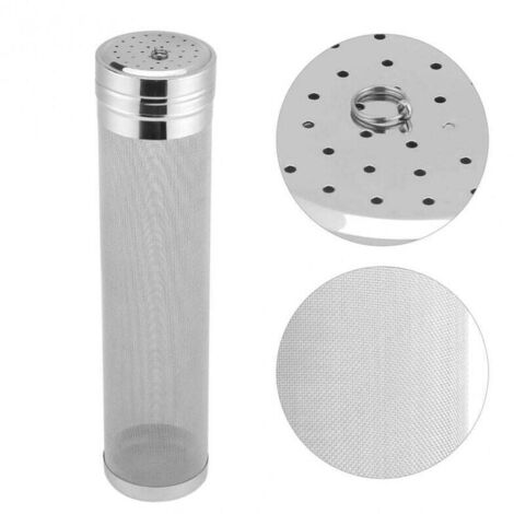 ZVD Filtro de lúpulo de acero inoxidable de malla de 7×29 micras, cartucho de filtro secundario para café casero, filtro extra seco (1/4)