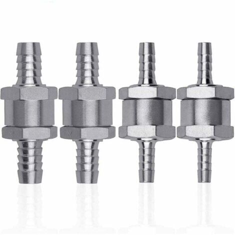 Válvula antirretorno de combustible de aleación de aluminio, 4 unidades, 6/8/10/12 mm, con flecha para gasolina, diésel, coche, barco, motocicleta. (1/4)