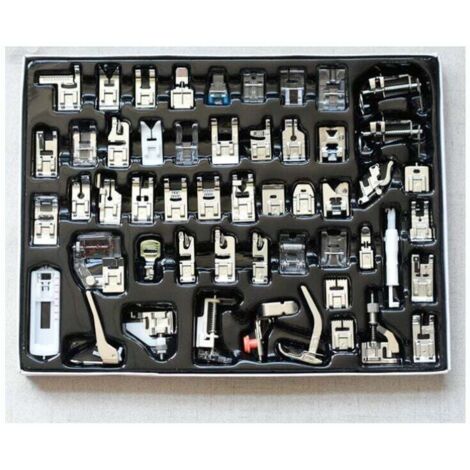 ZVD Juego de 52 prensatelas para máquina de coser, prensatelas profesional multifunción para Brother, Singer y máquinas de coser domésticas, juego de prensatelas 505A +