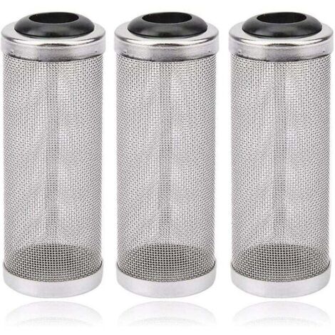 Filtro de acuario de acero inoxidable, cubierta para medios de entrada, mini rejilla metálica, protección para camarones, para tanques de peces, filtro de 12 mm/16 mm