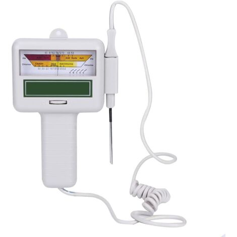 Medidor digital de pH, medidor de calidad del agua, medidor de cloro, comprobador portátil de cloro residual, medidor de calidad del agua para piscinas y spas.