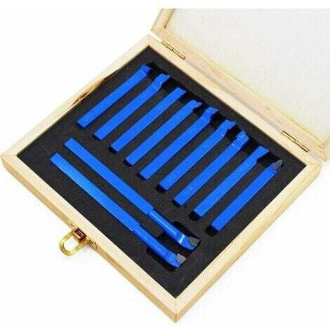 Herramienta de soldadura con cortador con punta de carburo, cortador de fresado giratorio de brocas de torno para herramientas de torno de metal 11PCS 8mm