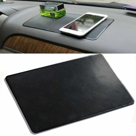 Alfombrilla antideslizante de PVC para salpicadero de coche, 27 x 15 cm, adhesiva, ideal para el interior del coche, para teléfono móvil, gafas de sol, STAR.L (1/4)