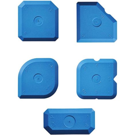 Juego de 5 herramientas de silicona para calafateo: herramientas para calafateo de selladores, raspador de silicona, alisador de silicona (1/5)