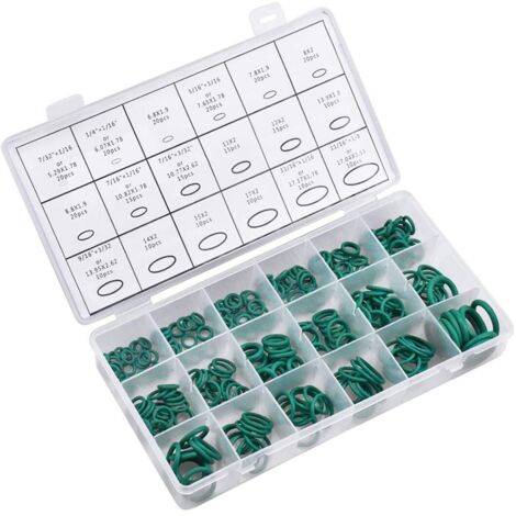 Kit de juntas de goma (270 piezas) - 18 juntas tóricas verdes de diferentes tamaños - Juego de juntas de sellado (1/5)