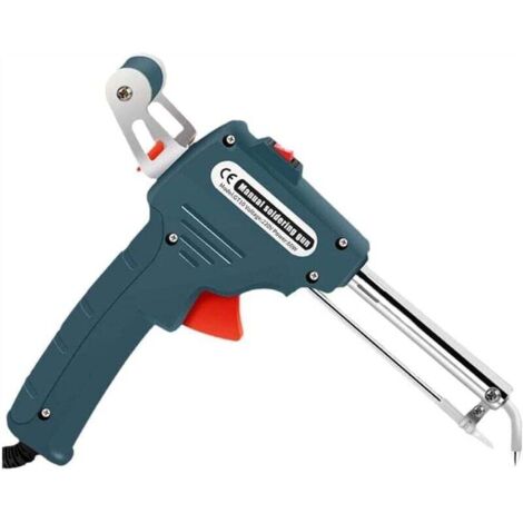 Soldador portátil de mano de 60 W y 220 V con calentador externo, color verde oscuro