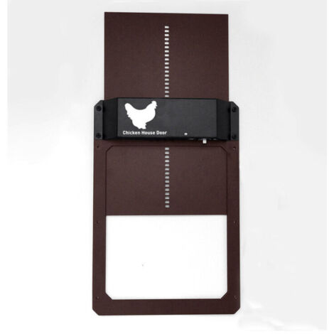 Puerta solar automática para gallinero, fabricada en plástico reforzado (alimentada por batería)