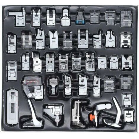 Juego de 42 prensatelas para máquina de coser doméstica - Prensatelas multiusos - Regalos de costura - Compatible con la mayoría de modelos de máquinas de coser