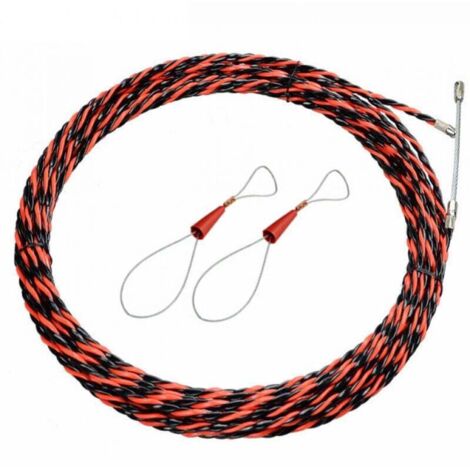 Pasador de tracción para electricista, diámetro de 5 mm, 50 metros, soporte retráctil, tirador de línea de pesca que se puede tirar y extender. (1/4)