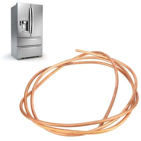 Tubo de cobre de 2 m, 6 mm de diámetro exterior y 5 mm de diámetro interior, C1100 T2, para refrigeradores, congeladores y aires acondicionados.
