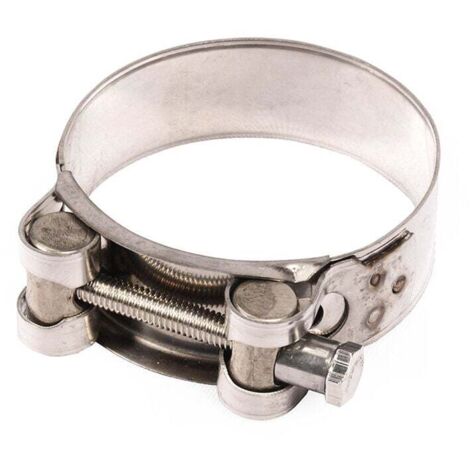 ZVD Moto Collier de tuyau d'échappement, Brides D'échappement Turbo,Collier de serrage du tuyau d'échappement Pinces Turbo en acier inoxydable Collier d'échappement (60-63mm) (1/4)