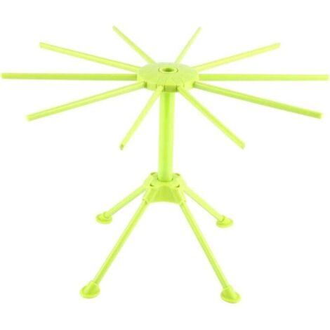 ZVD Séchoir à pâtes support à pâtes, séchoir à spaghetti pliable, séchoir à pâtes avec 10 échelons extensibles 28 x 16,8 cm (vert) (1/4)