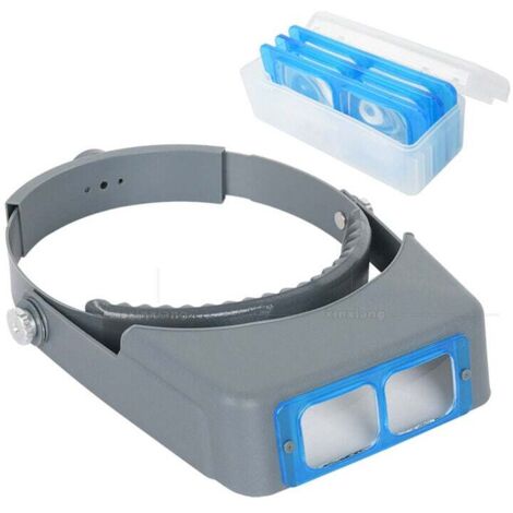 Lupa de diadema, lupa profesional de doble lente para joyería, lupa binocular con aumento de lente: 1.5X, 2X, 2.5X y 3.5X para reparaciones y manualidades.