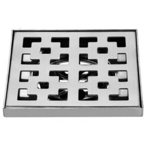 (15x15cm) Desagüe de ducha a ras de suelo Desagüe de suelo exterior grande Acero inoxidable 304 Gran formato exterior