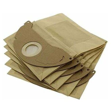 Pack de 5 bolsas de papel para aspiradora Karcher A2000 A2099 Wd2.000 Wd2.499 (1/4)