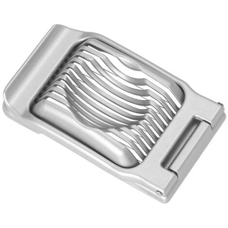 Cortador de huevos duros, cortador de huevos, cortador de fresas, cortador de tomates de aluminio resistente, alambre de acero inoxidable, cortador de huevos multiusos, cortador de frutos rojos, corta (1/4)