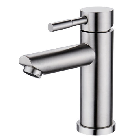 Grifo para lavabo de baño de acero inoxidable 304 - Agua caliente y fría