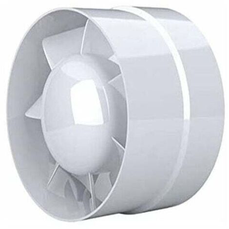 ZVD Ventilateur Extracteur d'air, économique 100mm, 12W/130m³, extracteur axial conduit en ligne : salle de bain, cuisine, cave (1/4)