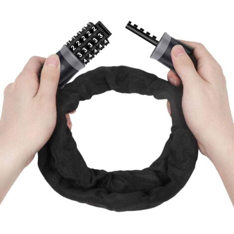 ZVD Antivol Velo,chaîne Antivol Vélo à Code, Cadenas à Vélo, chaînes Antivol Moto Serrure à Combinaison de 5 Chiffres pour Bicyclette Moto, Scooter Cyclisme, Portes Portail Clôture-Fei Yu (1/4)