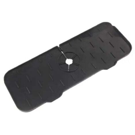 (Negro, 1 pieza) Alfombrilla protectora de silicona para grifo de cocina, escurridor de fregadero, esponja plegable, alfombrilla antisalpicaduras para encimera de baño