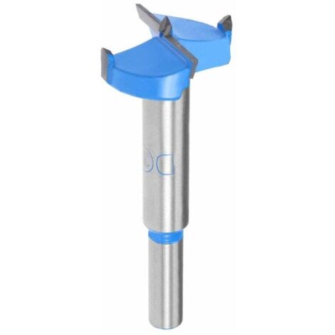 ZVD Brocas Forstner de 32 mm, broca de carburo de tungsteno para sierras de corona de madera, perforación de bisagras para carpintería (azul, gris)