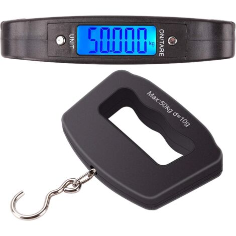 Báscula de pesca digital electrónica con retroiluminación LCD de 110 lb/50 kg (1/5)