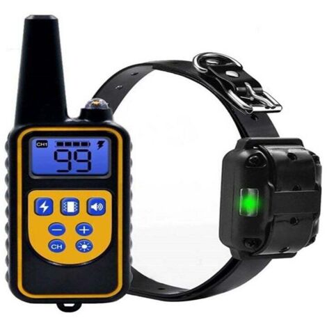 Collar de entrenamiento eléctrico para perros con control remoto, resistente al agua, 800 m