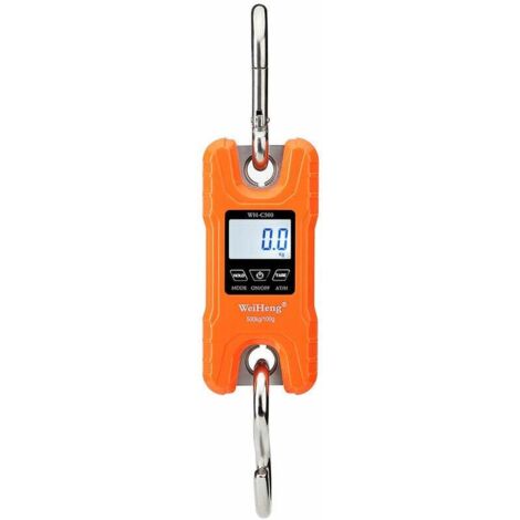 Balanza electrónica de ganchillo WH-C500 500Kg / 100g, naranja - naranja (1/4)