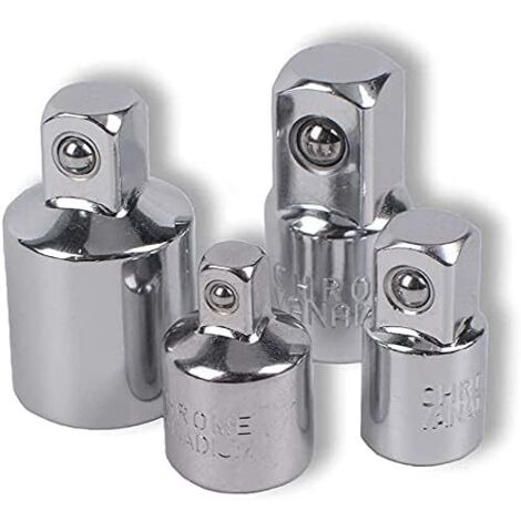 Adaptador de trinquete de 4 piezas de 1/2 a 3/8-3/8 a 1/2-1/4 a 3/8-3/8 a 1/4 Reductor de enchufe (1/5)