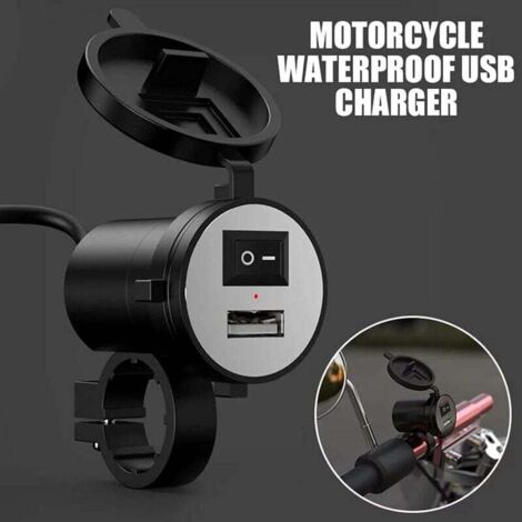 Cargador USB Impermeable Para Moto IP66 – Enchufe Adaptador 12V-24V Con Salida 3.1A Para GPS Y Teléfono